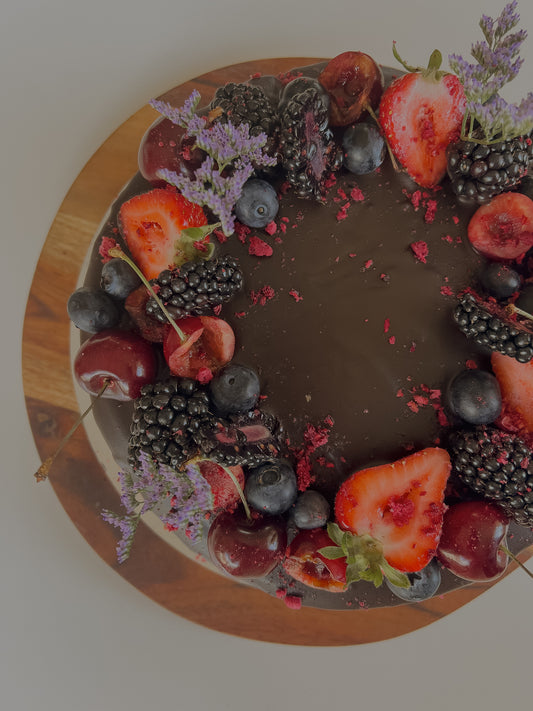 Berries and Caramel Cookie Sammie Cake